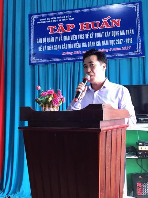 Tập huấn kĩ thuật xây dựng ma trận đề và biên soạn câu hỏi kiểm tra đánh giá năm học 2017-2018