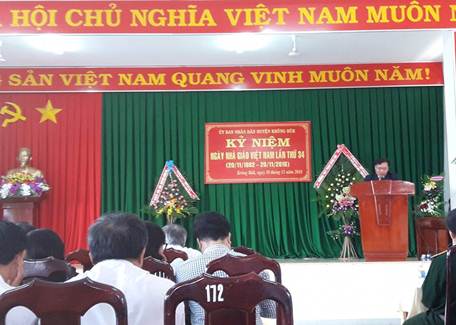 UBND Huyện Krông Búk tổ chức kỷ niệm 34 năm ngày Nhà giáo Việt Nam 20/11/2016