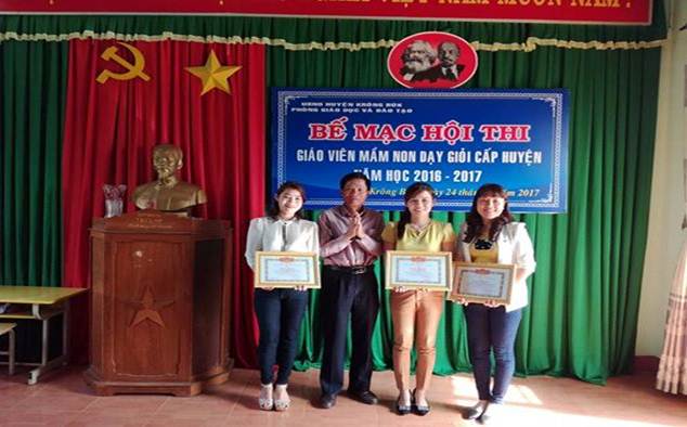 Kết quả Hội thi giáo viên dạy giỏi bậc Mầm non cấp huyện năm học 2016 -2017