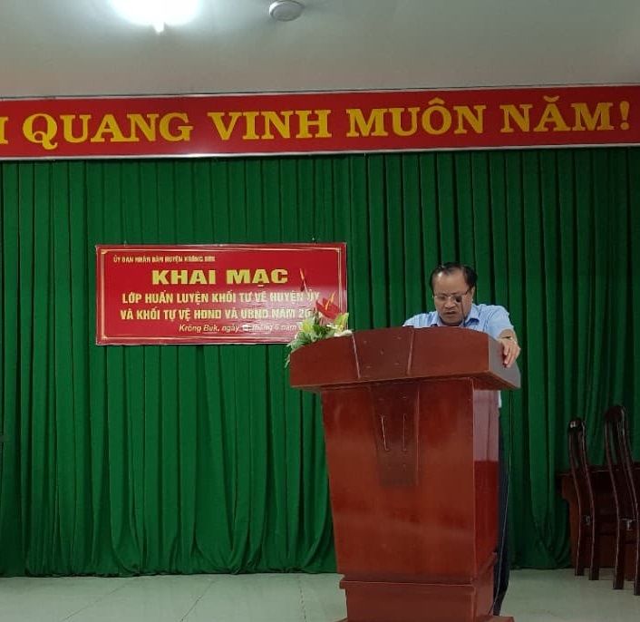 Khai mạc huấn luyện Khối tự vệ Huyện uỷ và Khối tự vệ HĐND và UBND huyện năm 2018