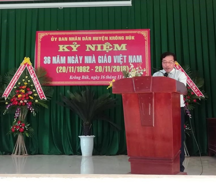 UBND huyện Krông Búk tổ chức kỷ niệm 36 năm ngày Nhà giáo Việt Nam 20/11/2018