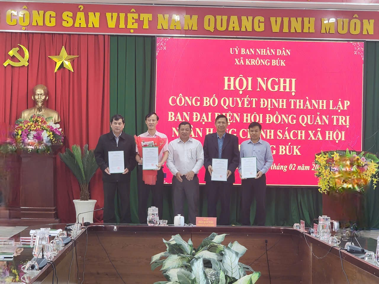 Thành lập Ban Đại diện Hội đồng quản trị  Ngân hàng Chính sách xã hội xã Krông Búk, tỉnh Đắk Lắk