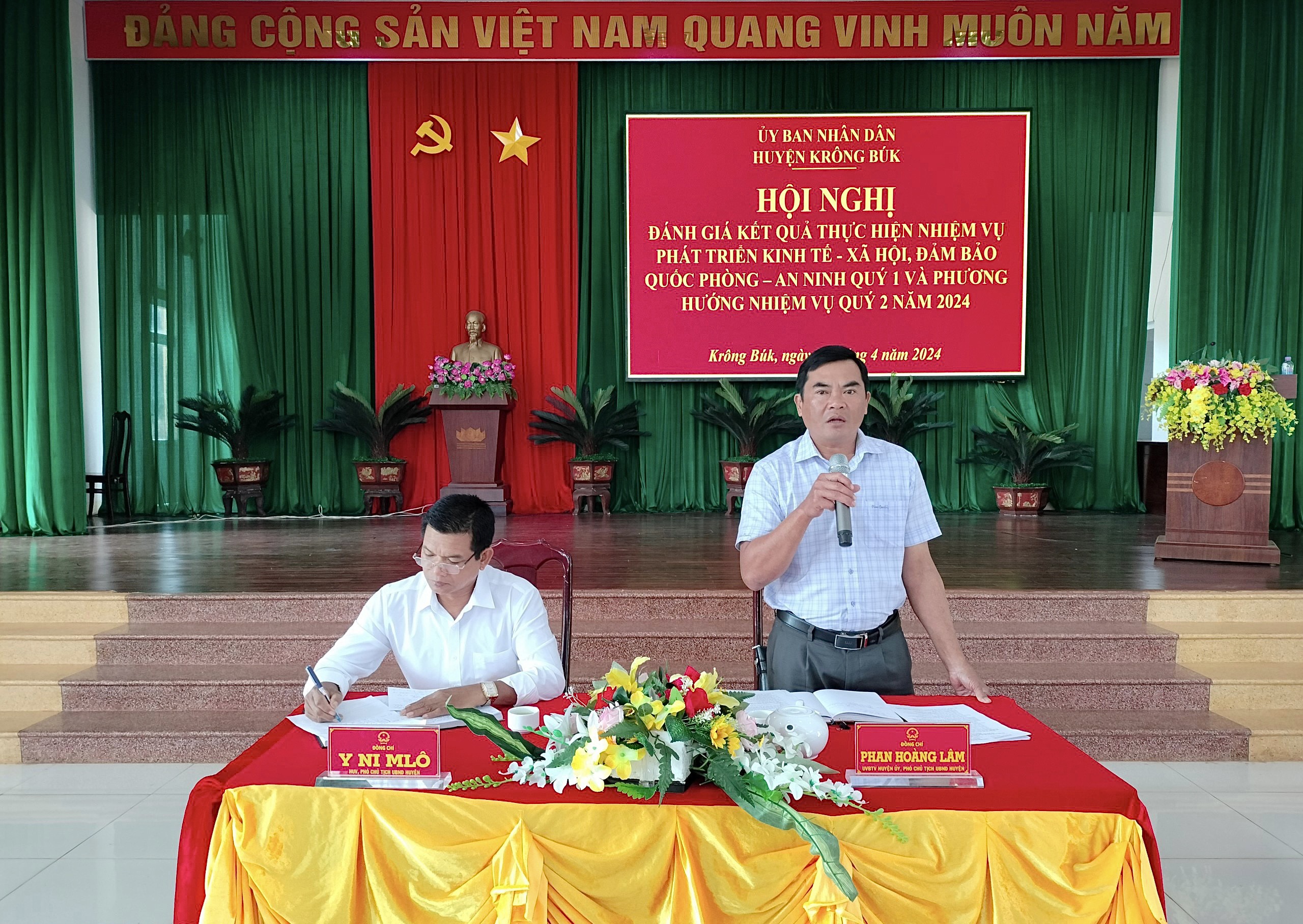 Hội nghị đánh giá kết quả thực hiện nhiệm vụ phát triển kinh tế - xã hội, đảm bảo quốc phòng – an ninh quý 1 và phương hướng, nhiệm vụ quý 1 năm 2024.